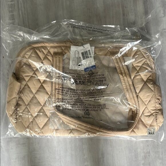 Vera Bradley Quilted Ultra light Caramel Medium Traveler Overnight Bag - Picture 4 of 7